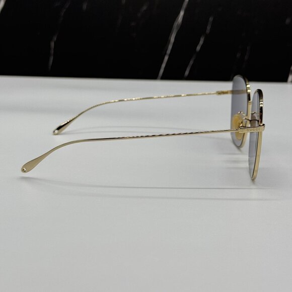 NEW GUCCI GG1030SK 001 WITH EARRINGS GOLD WOMEN GUCCI SUNGLASSES limited edition main image 5